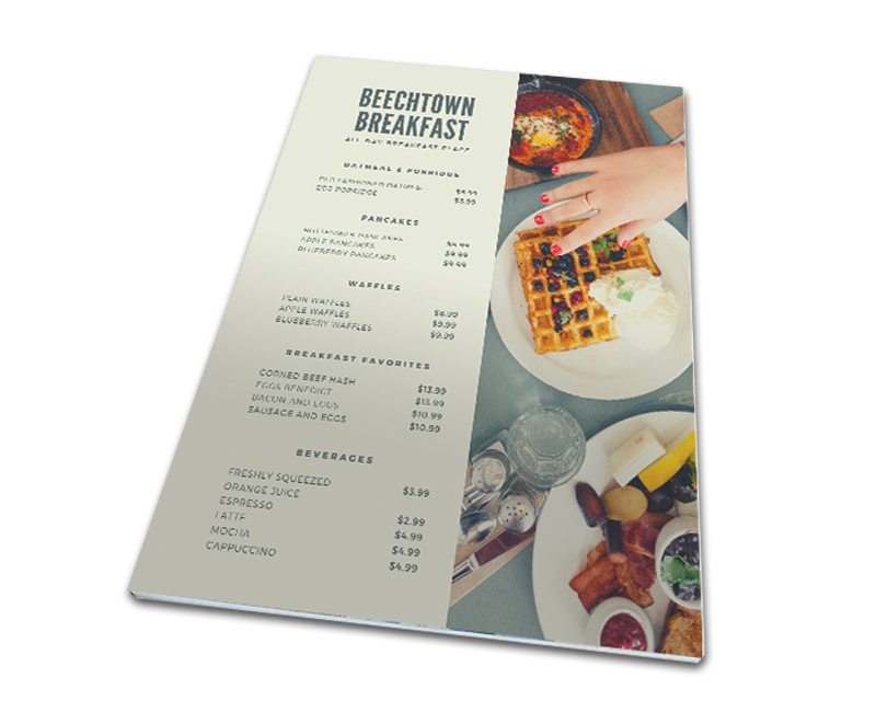 Menu Board Printing